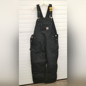 Carhartt bib overalls black size xl